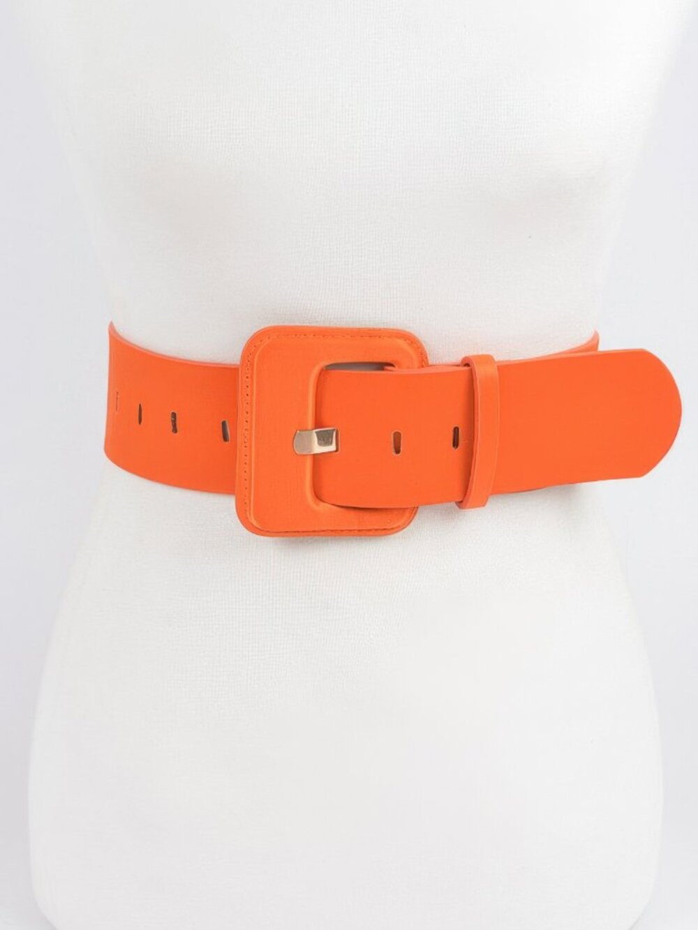 Micro Suede Wide Buckle Belt